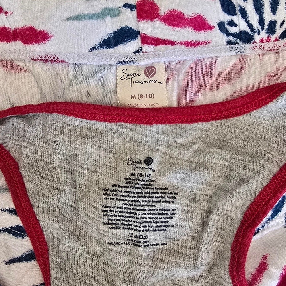 4th of July Medium Feelin Wild Tank Top Shorts Sleepwear Secret Treasures - Picture 3 of 3